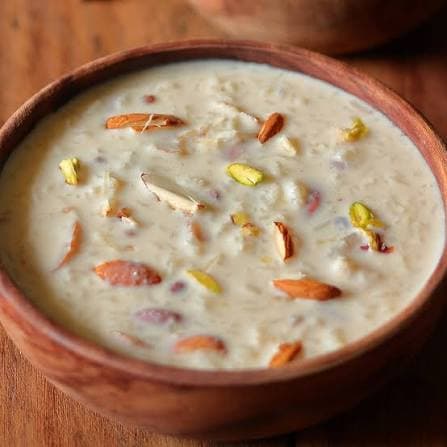 Kheer. Slow-cooked, to finish.